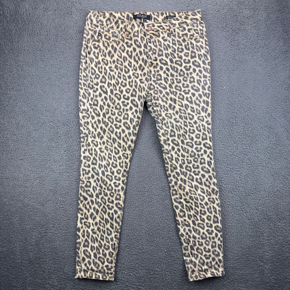 Judy Blue Skinny Fit Leopard‎ Animal Print Jeans Womens 11/30 Tan Black Brown